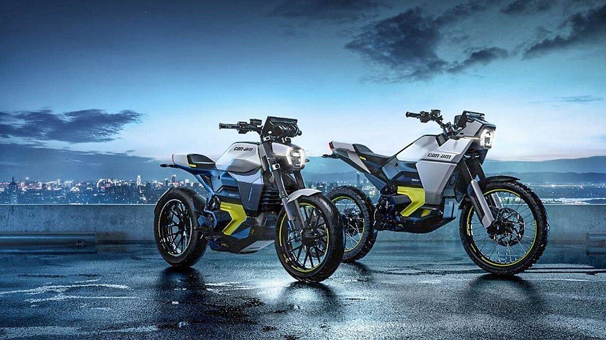 Vollelektrischer Erstaufschlag: Ein Straßenmotorrad sowie eine Enduro will BRP unter der Marke Can-Am ab 2024 in der Motorradklasse an den Start bringen. Das Designkonzept erinnert ein wenig an das aktuelle Erscheinungsbild der Streetmodelle von Husqvarna.