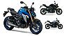 Die Farben der Suzuki GSX-S 1000 anno 2021: Blau („Metallic Triton Blue“), Schwarz („Glass Sparkle Black“) sowie Grau („Glass Mat Mechanical Gray“).