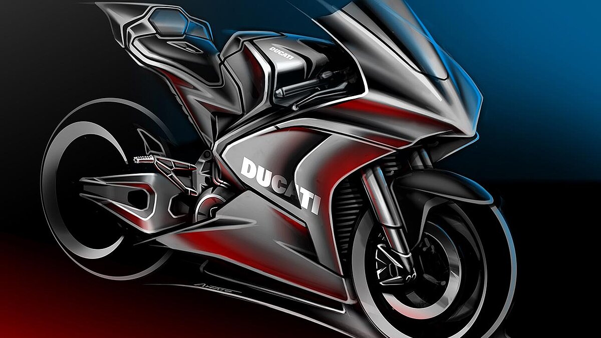 Bislang hat Ducati noch kein Elektro-Zweirad. Das soll sich nächstes Jahr ändern. Die Haus-Designer jedenfalls ergehen sich in ersten Fingerübungen.