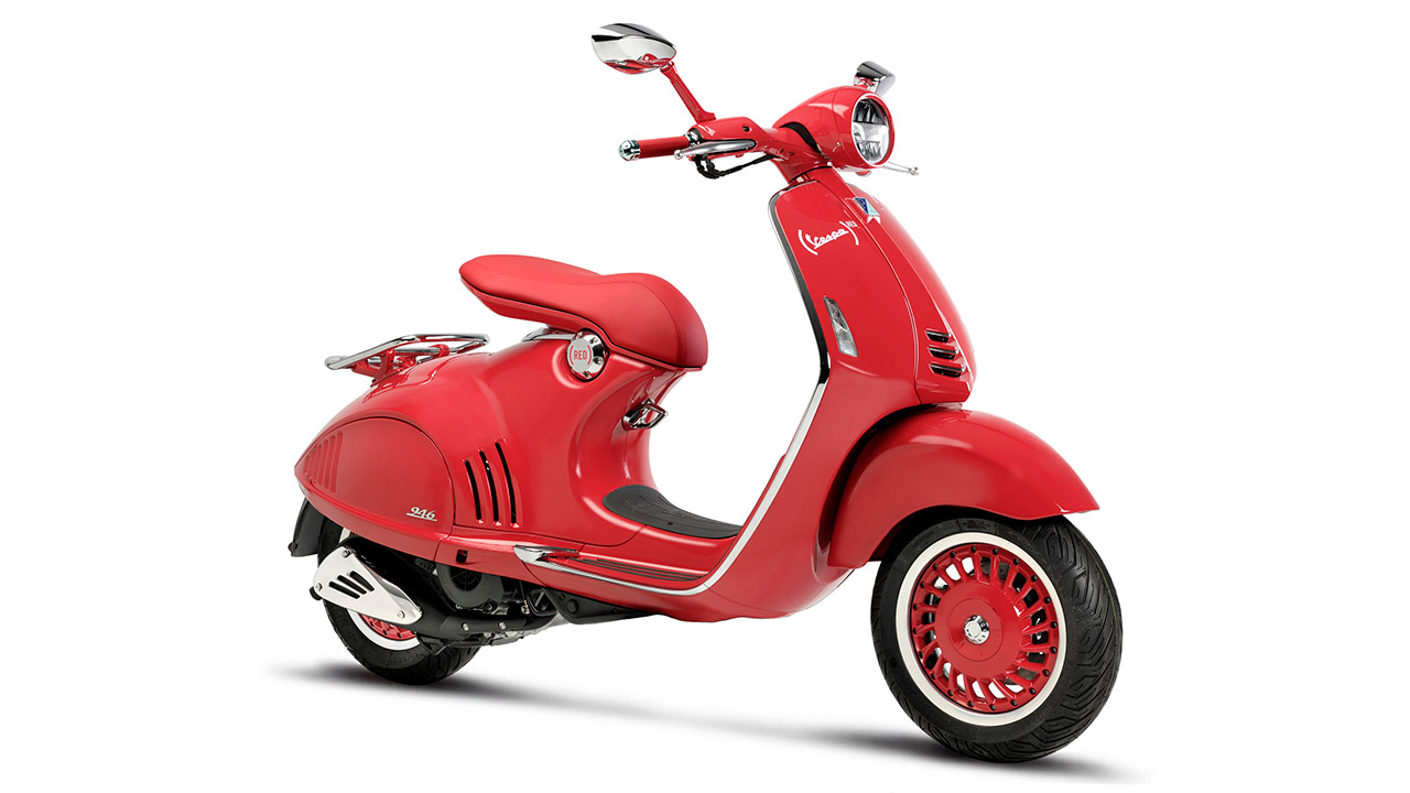 Blick ins Modell-Archiv: Die Vespa 946 aus dem Jahr 2016.