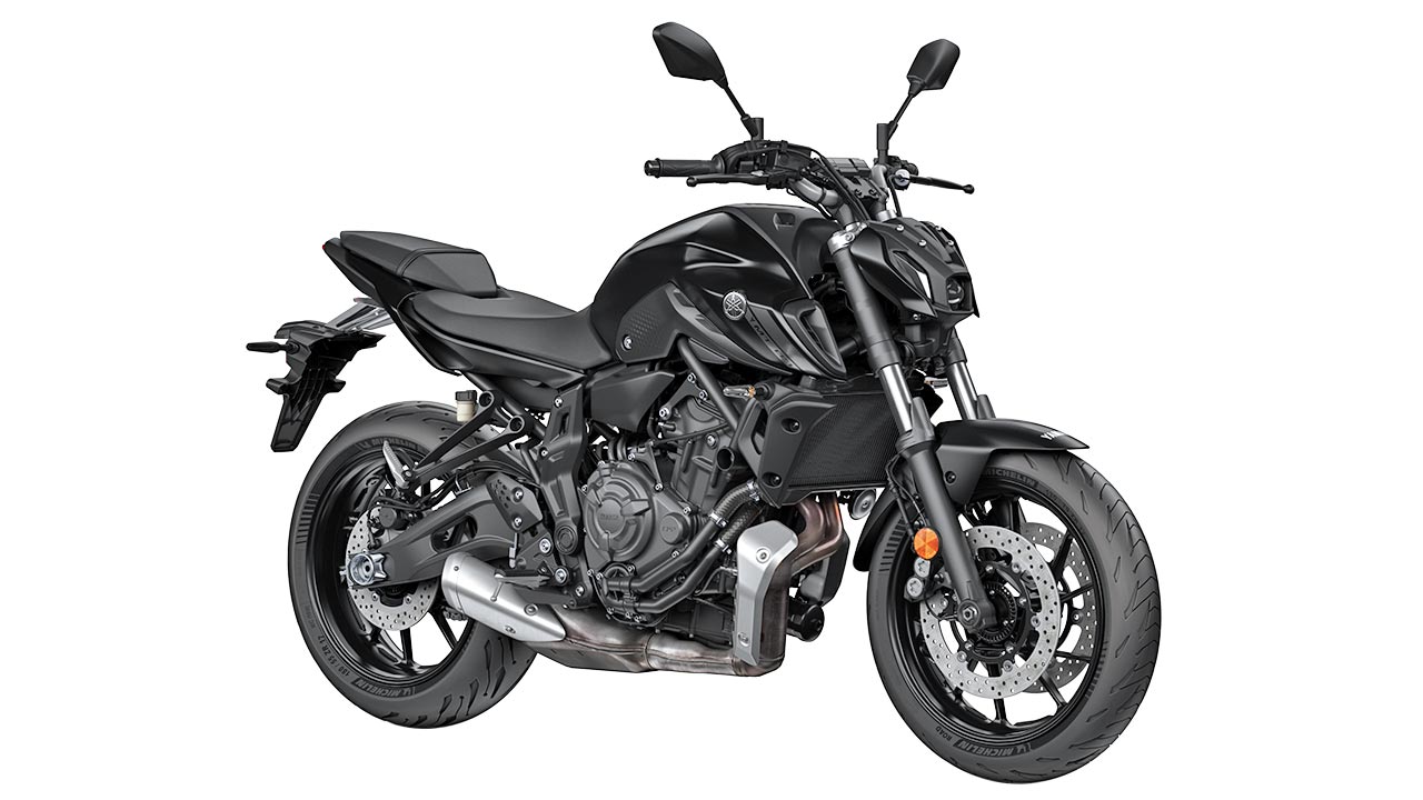 Yamaha MT-07 in der Farbgebung „Tech Black“.