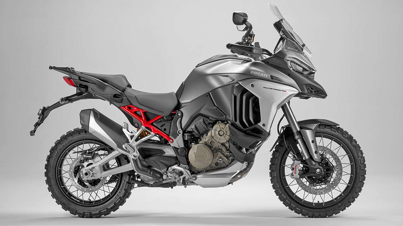 Ducati Multistrada V4 S in „Aviator Grey“.