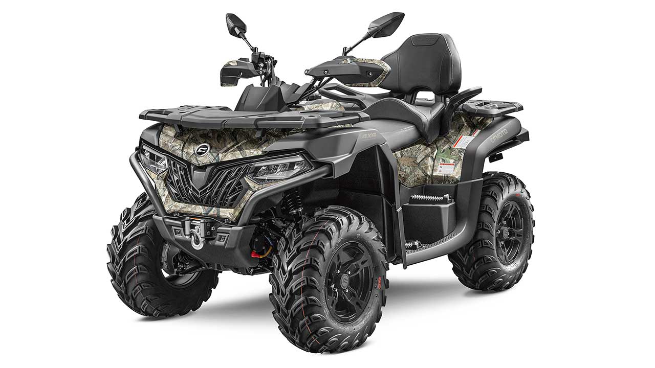 Mit Quads und ATVs (im Bild die 2022-er Variante des Modells CForce 625 Touring) hat sich CFMoto hierzulande längst einen Namen gemacht. 2021 erreichte der Hersteller unter der Vertriebsregie der KSR Group einen Marktanteil in Deutschland von unangefochtenen 36,2 Prozent – mit 8.355 Neuzulassungen und einer Steigerung gegenüber dem Vorjahr von 53,9 Prozent.