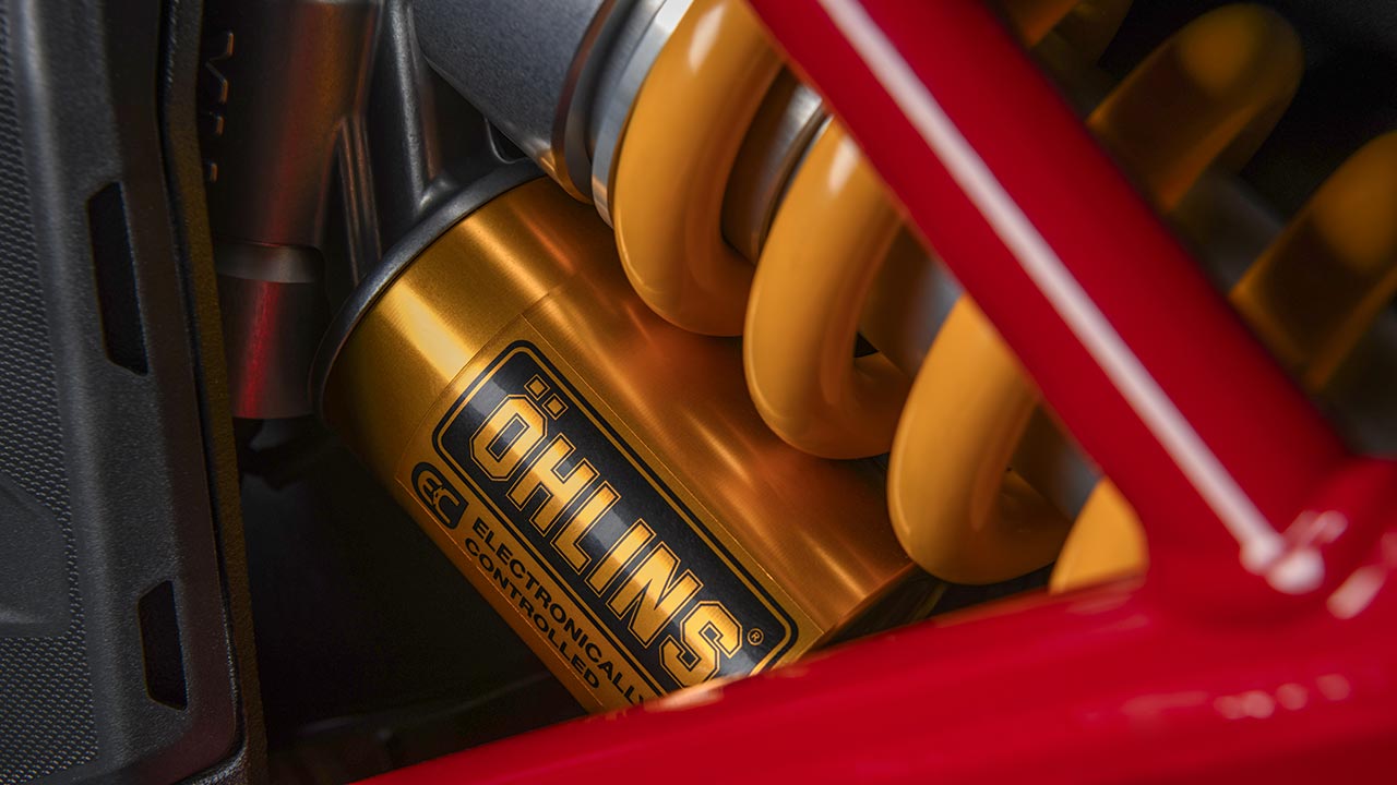 Am Spitzenmodell werkeln Federelemente aus dem Hause Öhlins.