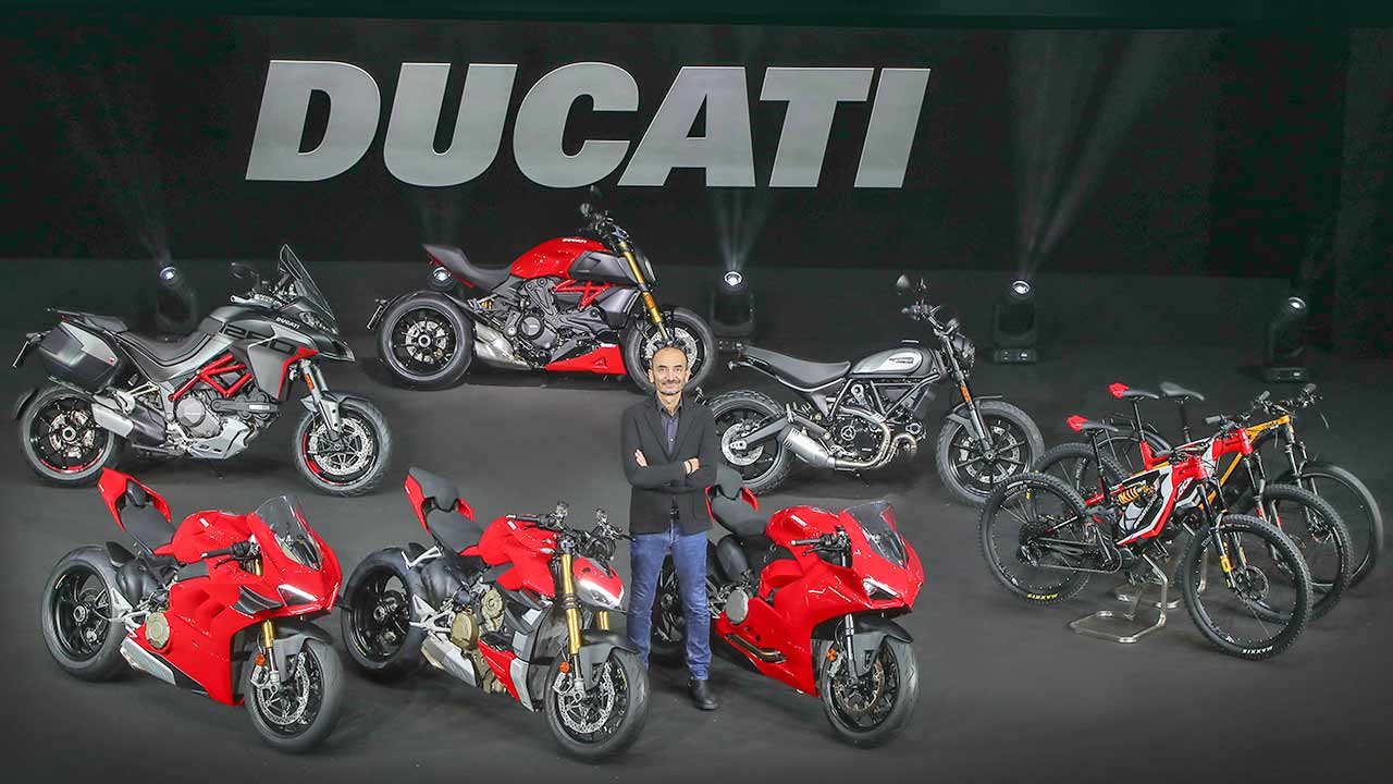 Viel zu tun hatte Ducati-Chef Claudio Domenicali bei der Vorstellung der zahlreichen Neuheiten für das Modelljahr 2020.