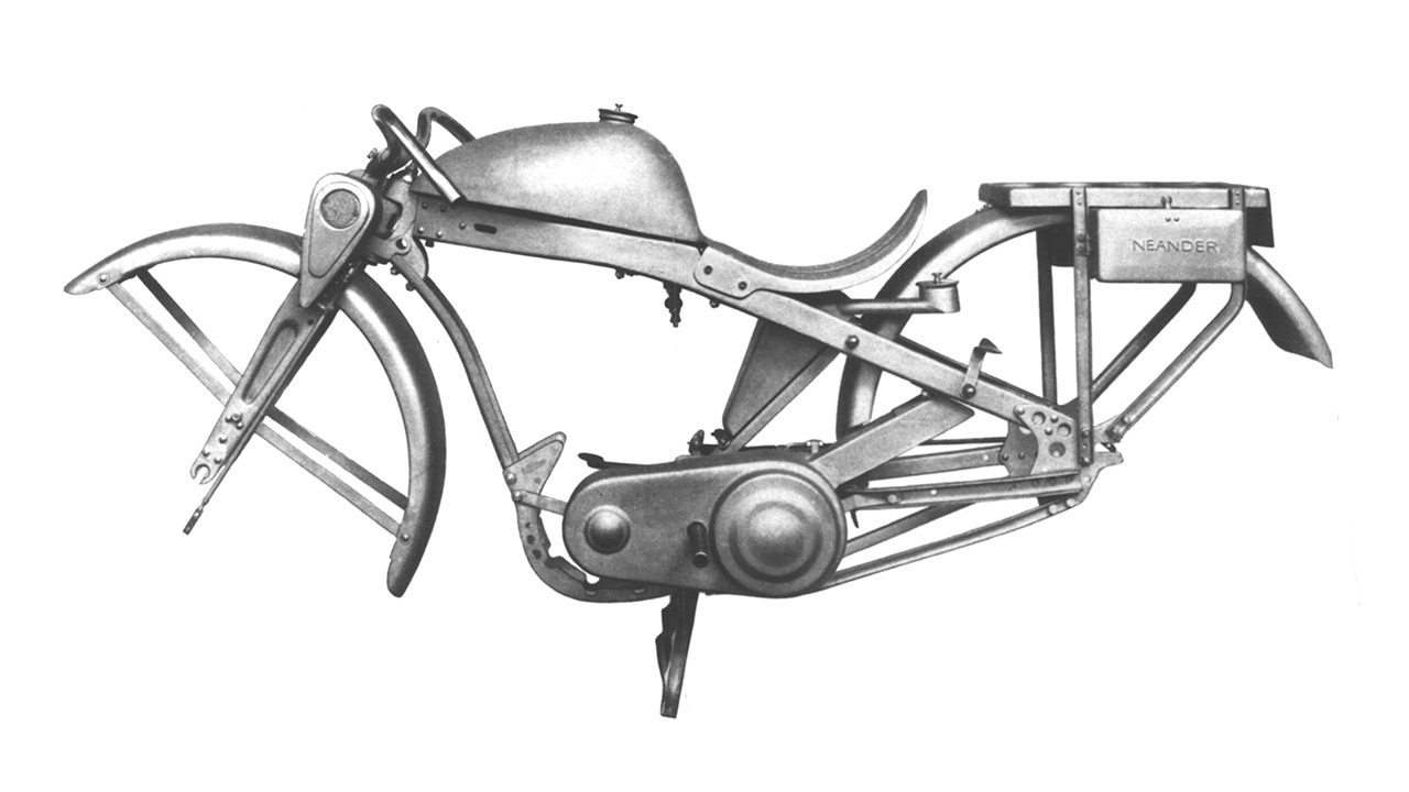 Die Opel Motoclub trug einen innovativen Rahmen aus gepresstem Stahlblech. Diese von Neumann-Neander ersonnene Bauweise ermöglichte es Opel, die Montagezeit eines Motorrades von üblicherweise 15 bis 25 Stunden auf rund vier Stunden zu senken – eine Revolution im Motorradbau.