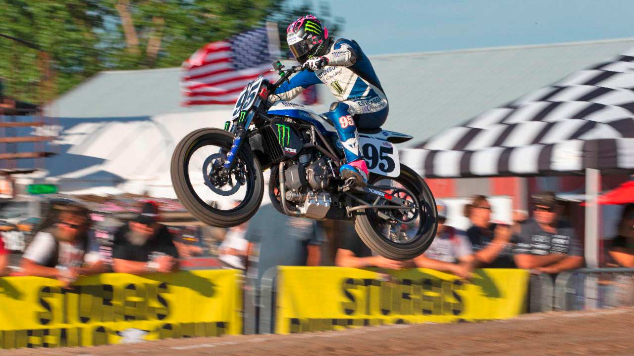 Schickt sich an, große Sprünge in der amerikanischen Flat Track-Szene zu machen: Das Rennbike Yamaha MT-07 DT.
