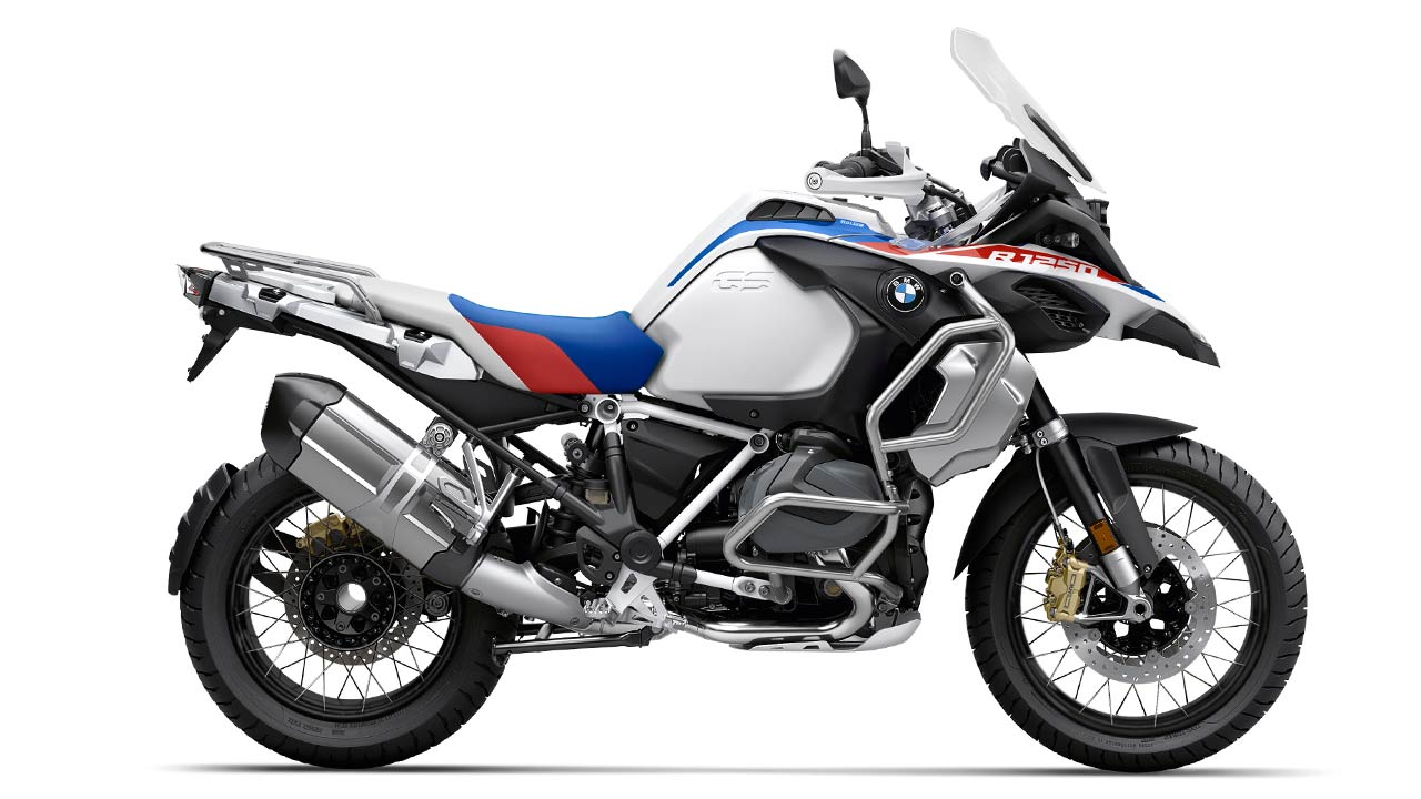 BMW R 1250 GS Adventure des Modelljahrgangs 2021 im „Rally Style“.