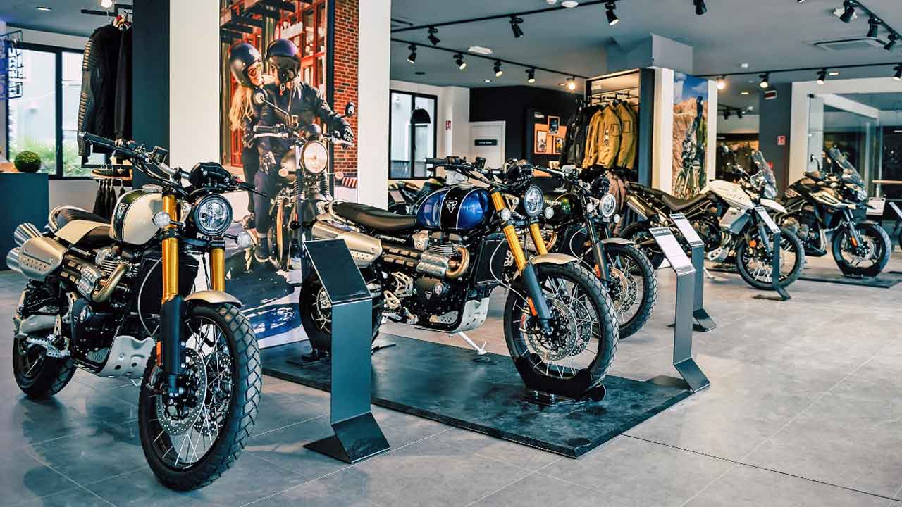 Impressionen aus Triumphs neuem Flagship Store in Mailand.