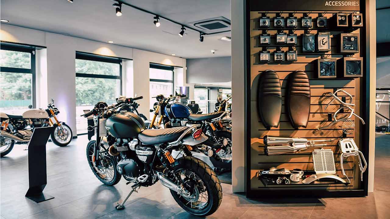 Impressionen aus Triumphs neuem Flagship Store in Mailand.